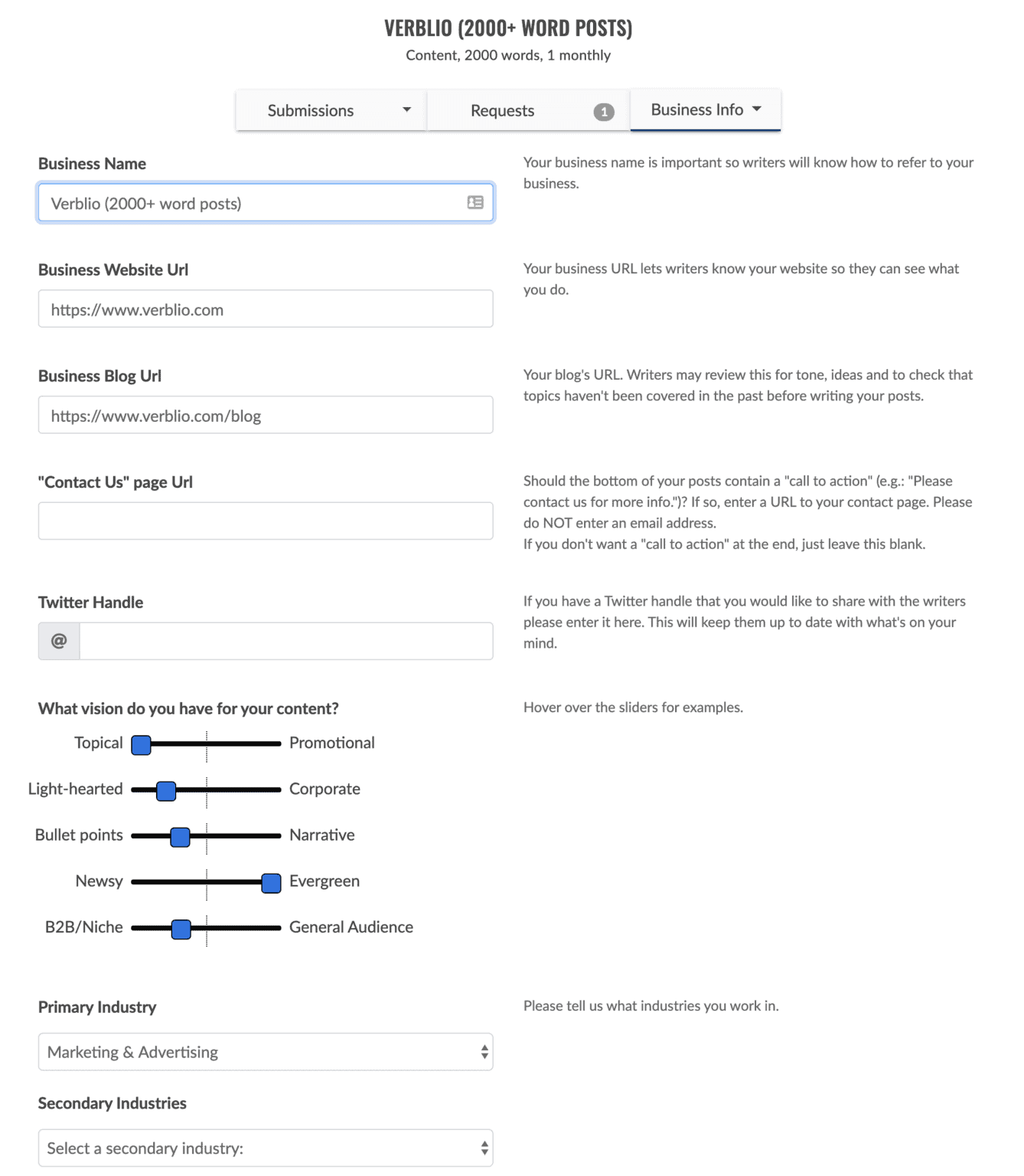 VerblioCustomerScreenshot_BusinessInfo