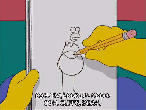 Homer incorporates visuals-makes a drawing Homer incorporates visuals-makes a drawing