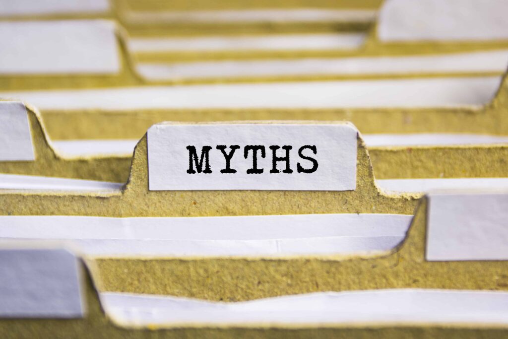 a file of myths to debunk
